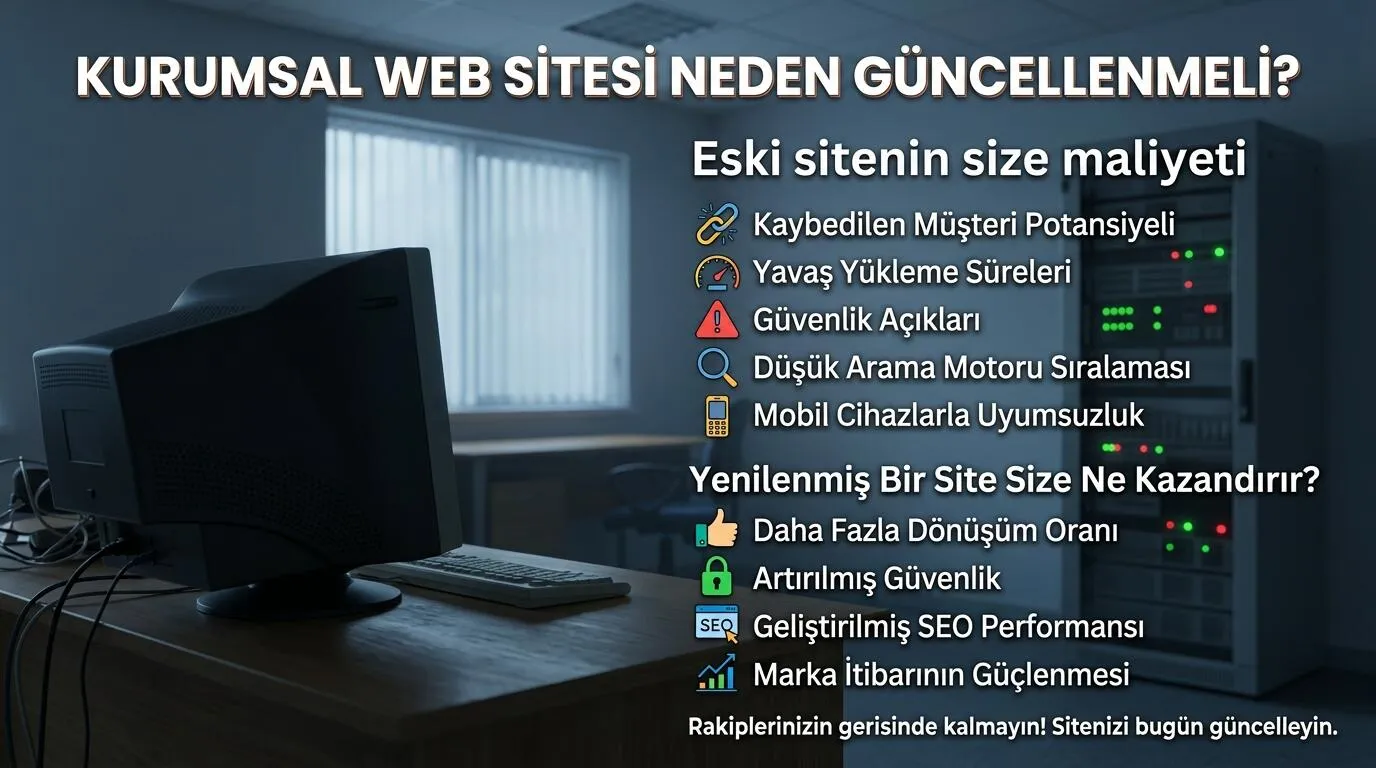 Kurumsal Web Sitenizi Neden Güncellemeli? Eski Bir Sitenin Gizli Maliyetleri
